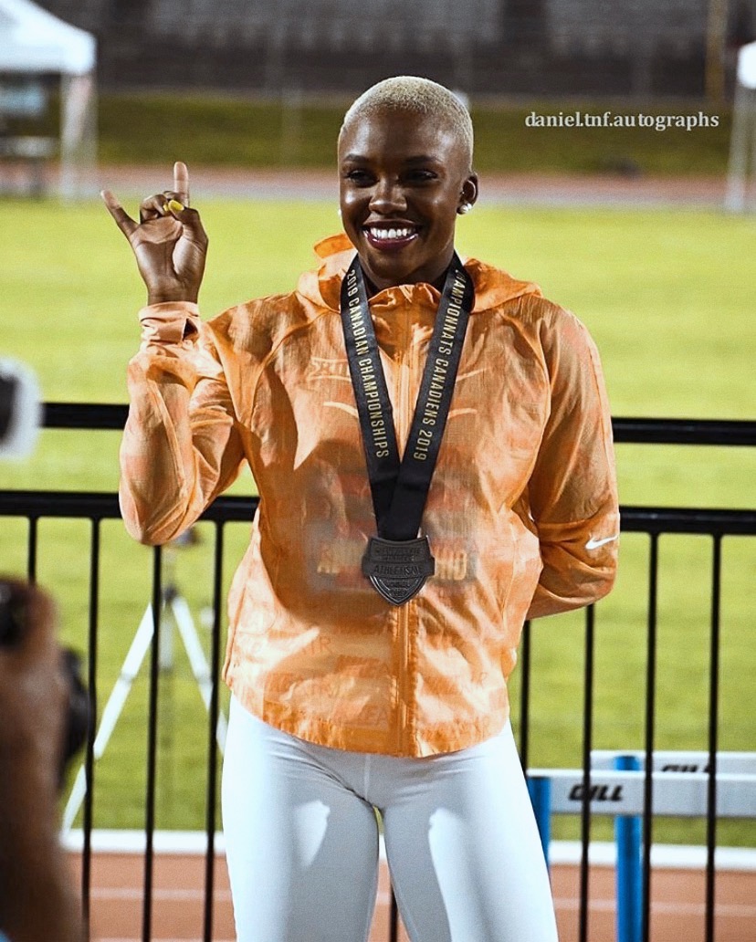 Warm-up drills on the track